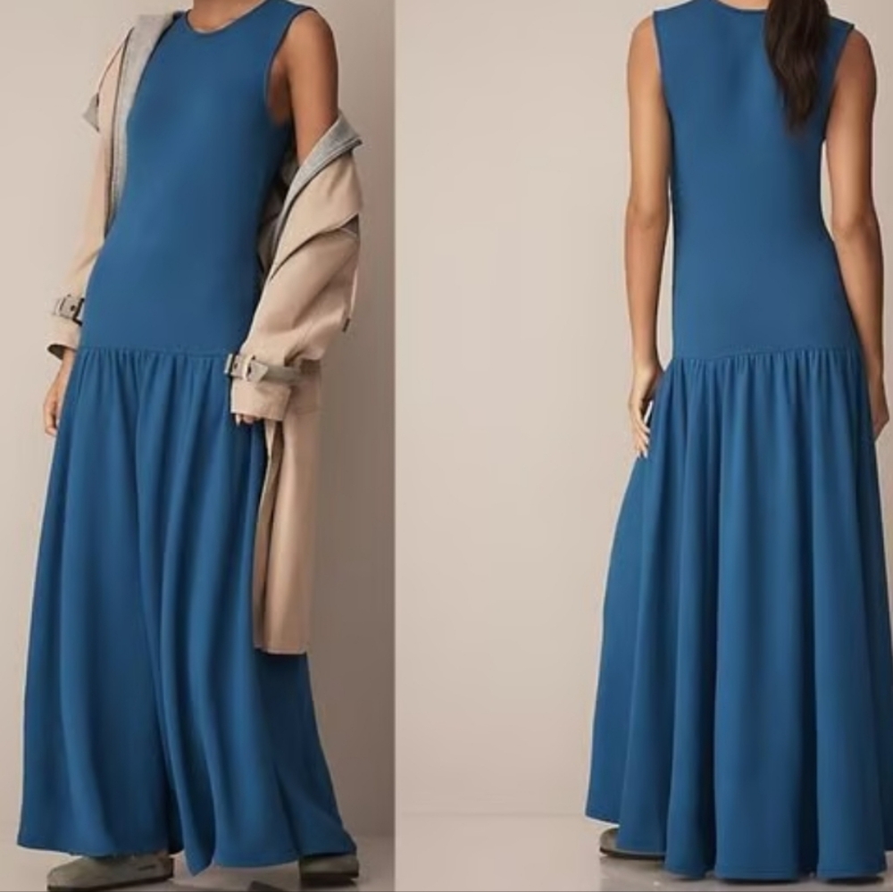 Anthropologie Daily Practice Chic Royal Blue Sleeveless Tank Dress